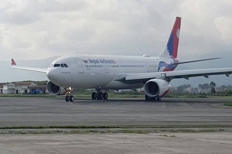 निगमको पहिलो 'वाइड बडी' जहाज आयो