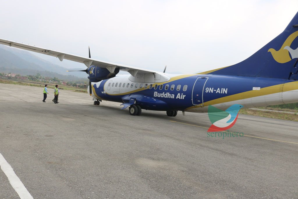 सुर्खेतमा बुद्ध एयरले सफल परिक्षण उडान गर्‍यो (भिडियो)