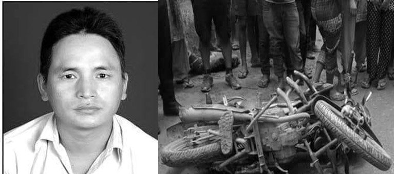 टिपरको ठक्करबाट नेपाल पत्रकार महासंघ सुर्खेतका सह-सचिव गेलाङको मृत्यु