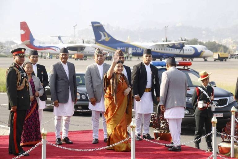 राष्ट्रपति भण्डारी स्वीटजरल्याण्ड प्रस्थान 