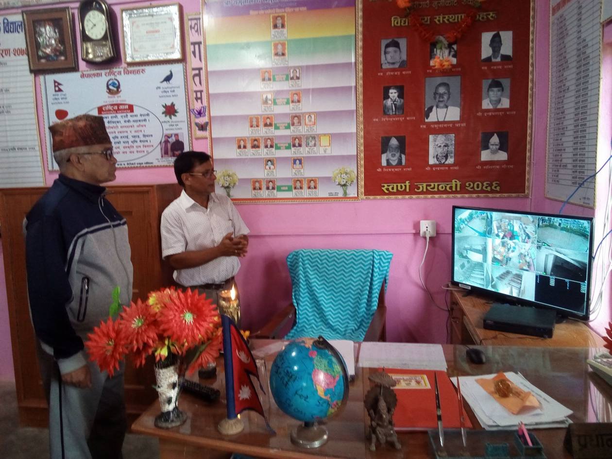 विद्यालयमा सिसी क्यामरा र डिजिटल हाजिरी