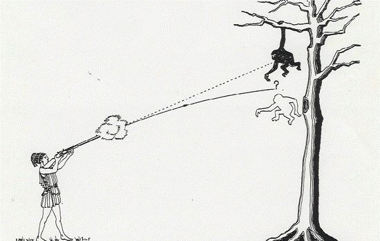 बाँदर धपाउन हानेको गोली लागेर एकको मृत्यु