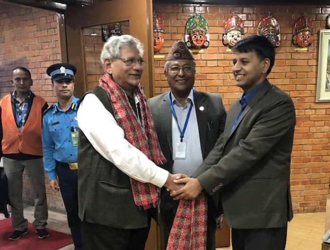 भाकपा नेता यचुरी काठमाडौंमा