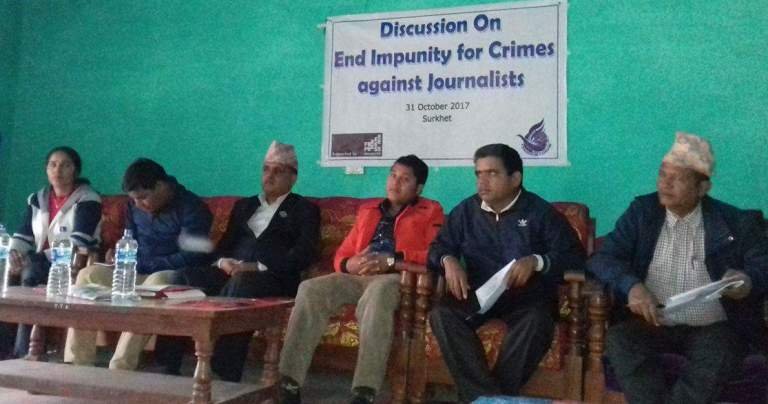 पत्रकार विरुद्ध हुने अपराध सम्बन्धि दण्डहीनता अन्त्य गर्न सरोकारवाला प्रतिवद्ध